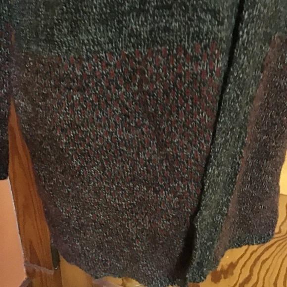 Karen Scott charcoal n red oversized cardigan - Picture 5 of 12